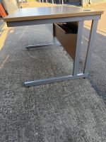 Office Desk Wooden Top with Modesty Panel and Cable Ports - 120cm Workstation - Image 6