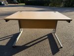 Office Desk Wooden Top with Modesty Panel and Cable Ports - 120cm Workstation - Image 10