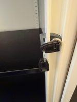 Bisley Tambour Tall Cupboard Sliding Single Door White Modern Office Storage - Image 14