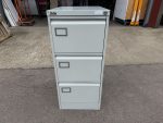 Silverline Office Filing Cabinet Lockable 3 Drawer Light Grey - A4 Foolscap