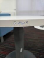 Kinnarps Round Office Circular Table w/ White Top and Steel Pillar Base - 110cm - Image 13