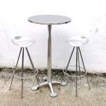 BD Barcelona Jamaica Aluminium Bar Stools + 60cm Paris High Table By Jorge Pensi