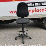 Used Draughtsman Ergonomic Chair High Back With Adjustable Foot Ring - Black