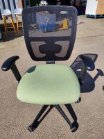 Task Ergonomic Office Chair Synchro Tilt Adjustable Arms Lumbar Support - Green