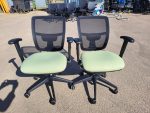 Task Ergonomic Office Chair Synchro Tilt Adjustable Arms Lumbar Support - Green - Image 2