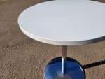 Used Senator Circular Table White Top Chrome Frame Modern Office / Reception - Image 6