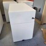 Metal Mobile Pedestal Cabinets Lockable White 2 Filing Drawers - Set of 7