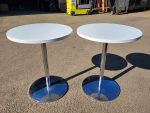 Used Senator Circular Table White Top Chrome Frame Modern Office / Reception - Image 9
