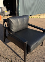 Case Stanley Armchair by Matthew Hilton - Reception Office Black Leather Chair - Image 6