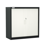 OHX Sliding Door Office Tambour - Lockable Storage Cabinet w/ Adjustable Shelves - Image 2