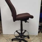 Draughtsman Black Chair Height Adjustable Office High Stool with Foot Ring