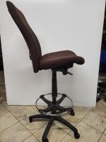 Draughtsman Black Chair Height Adjustable Office High Stool with Foot Ring