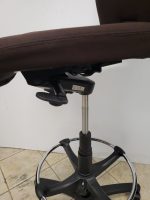 Draughtsman Black Chair Height Adjustable Office High Stool with Foot Ring - Image 9