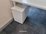 Bene Office Desk White 2-Person 160cm Workstation + 2 Lockable Pedestal Cabinets - Image 5