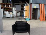 Black Industrial Display Shelving Unit with Cupboard Base – 193x80x40 cm - Image 2