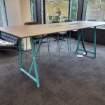 Used FROVI Relic Project Collaboration Table Industrial High Standing Table