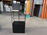 Black Industrial Display Shelving Unit with Cupboard Base – 193x80x40 cm - Image 6