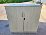 Lockable Maple Office Storage Cupboard Double-Door Wood Cupboard UK Delivery - Image 5