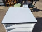 Server Rack IT Cabinet Network Enclosure Metal Frame In Wheels - White - Image 26
