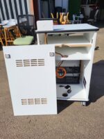 Server Rack IT Cabinet Network Enclosure Metal Frame In Wheels - White - Image 30