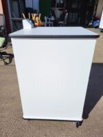 Server Rack IT Cabinet Network Enclosure Metal Frame In Wheels - White - Image 33