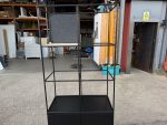 Black Industrial Display Shelving Unit with Cupboard Base – 193x80x40 cm - Image 9