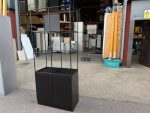 Black Industrial Display Shelving Unit with Cupboard Base – 193x80x40 cm - Image 17