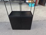 Black Industrial Display Shelving Unit with Cupboard Base – 193x80x40 cm - Image 18