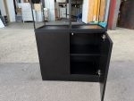 Black Industrial Display Shelving Unit with Cupboard Base – 193x80x40 cm - Image 19