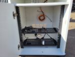 Server Rack IT Cabinet Network Enclosure Metal Frame In Wheels - White - Image 42