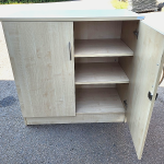 Lockable Maple Office Storage Cupboard Double-Door Wood Cupboard UK Delivery