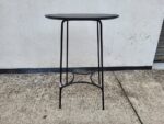SET of Round Black Bar Table + 2 Matching Wooden Seat Black Frame Stools - Image 23