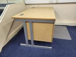 Office Wooden Rectangular Desk with 3 Lockable Drawers and Cable Ports - Image 14
