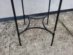 SET of Round Black Bar Table + 2 Matching Wooden Seat Black Frame Stools - Image 39