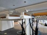 Double White Bench Desk Back-to-Back Workstation, Cable Management - 4 Person - Image 37