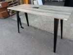 Tall Office Meeting Table with Power Module Grey Wood Effect -  180 x 107 cm - Image 37