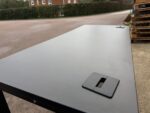 Black Office Desk w/ Cable Ports and Modesty Panel Workstation - 140x60cm - Image 39