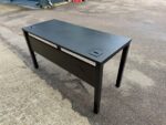 Black Office Desk w/ Cable Ports and Modesty Panel Workstation - 140x60cm - Image 45