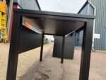 Black Office Desk w/ Cable Ports and Modesty Panel Workstation - 140x60cm - Image 47