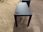 Black Office Desk w/ Cable Ports and Modesty Panel Workstation - 140x60cm - Image 52