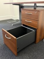 Office Desk with 3 Drawer Pedestal Cabinet, Walnut Effect - 140 cm Workstation - Image 22