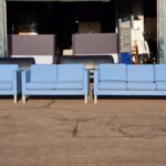 Kinnarps Scandinavia Office Sofa Light Blue Fabric 1/2/3 Seater - Reception