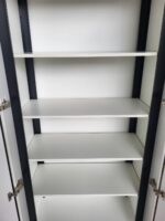 Used Tall Storage Cupboard Lockable – White Office Cupboard, Adjustable Shelves - Image 16
