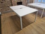 2 Person Bench Office Desk Front-to-Front Compact Workstation with Screen- 100cm - Image 17