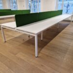 Used Narbutas 8-Person Bench Office Desk – Front-to-Front Compact Workstation
