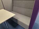 Techo Office Reception Sofa Booth - 4 Person High Back and Privacy Panels - Image 28