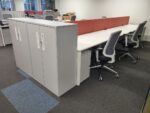 Senator Office Desk Set + 6 Lockable Mobile Pedestals +  2 Double Door Cupboards - Image 18