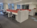 Senator Office Desk Set + 6 Lockable Mobile Pedestals +  2 Double Door Cupboards - Image 21