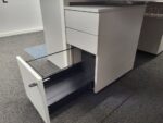 Senator Office Desk Set + 6 Lockable Mobile Pedestals +  2 Double Door Cupboards - Image 23