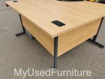 Used L Shape Office Desk Corner Workstation with Lockable Pedestal Drawers - Image 8